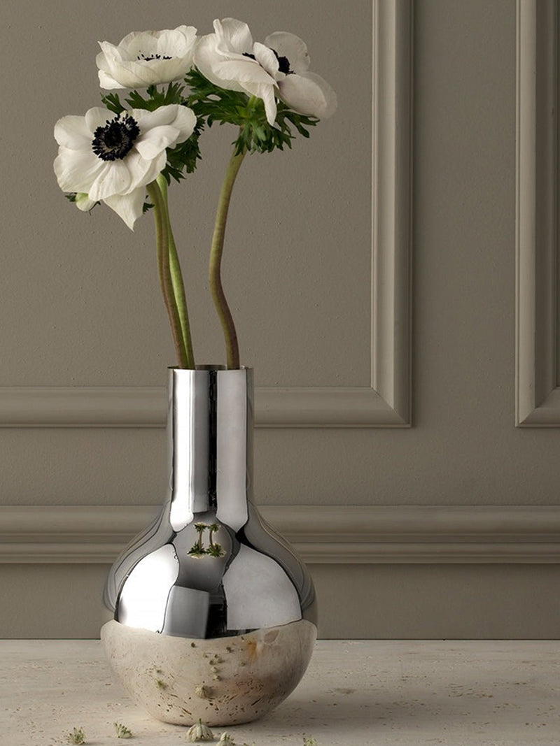 Boule small vase, silver plated