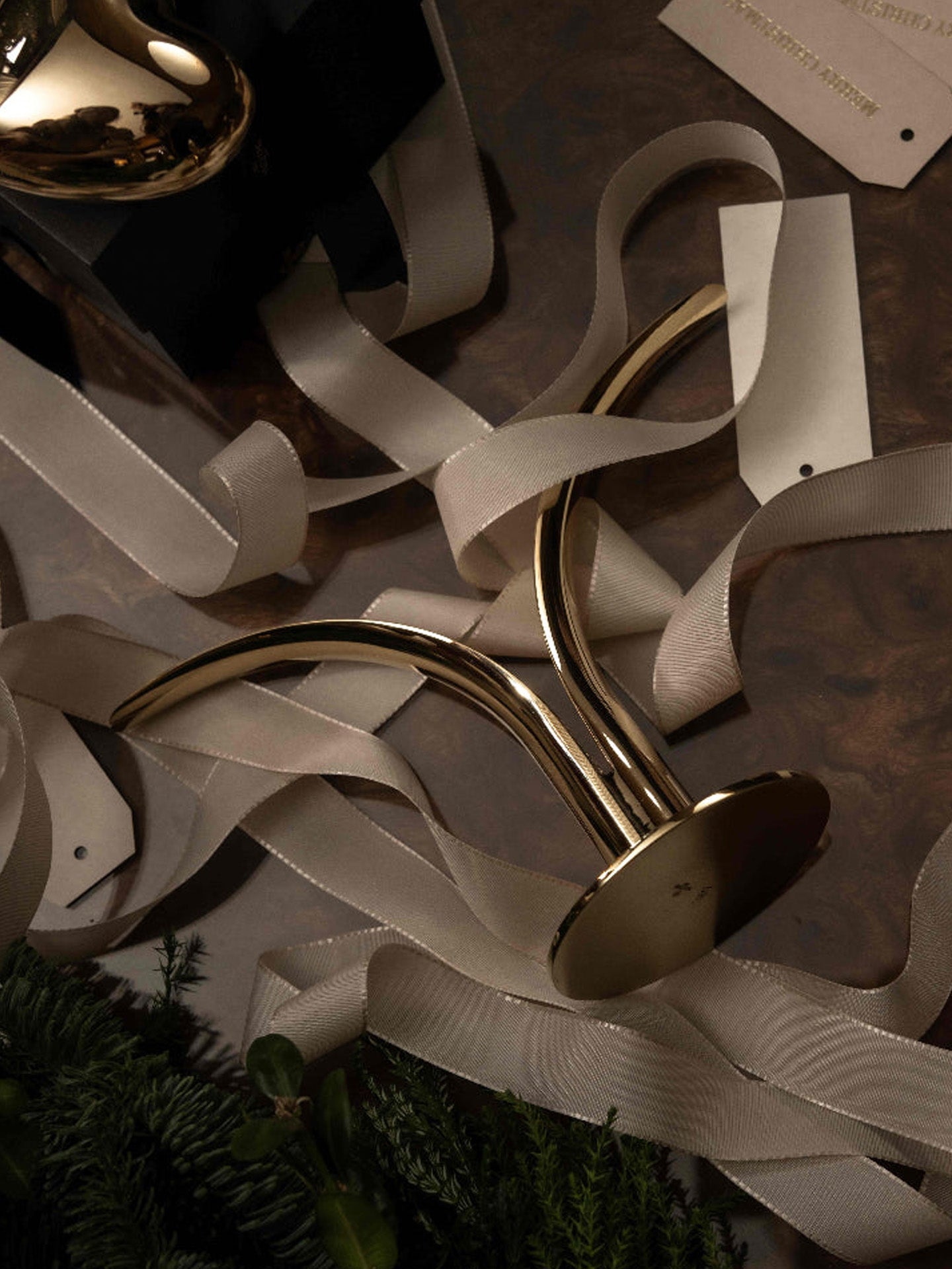 Lily candlestick, brass