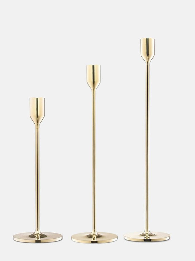 Nattlight large candlestick, brass