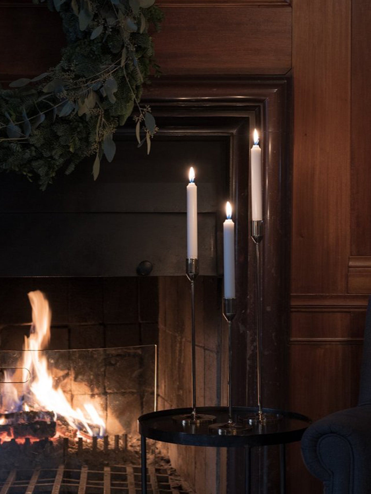 Nattlight large candlestick, silver plated