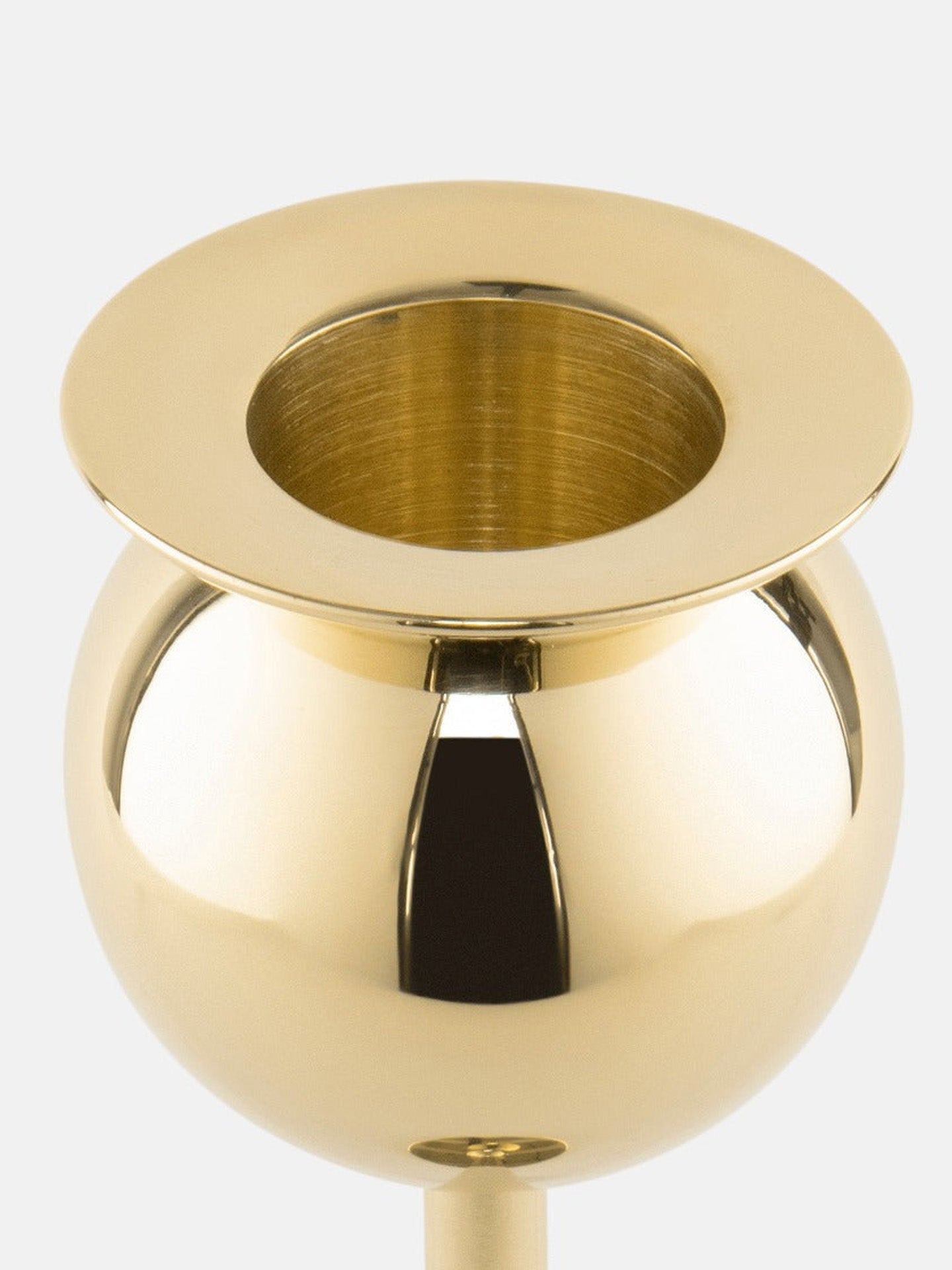 Tulip medium candlestick, brass