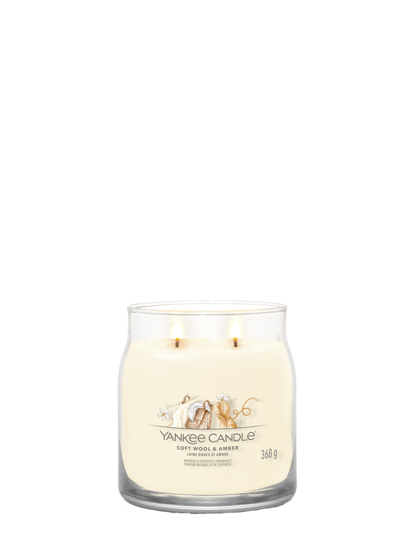 Soft wool and amber signature jar, medium
