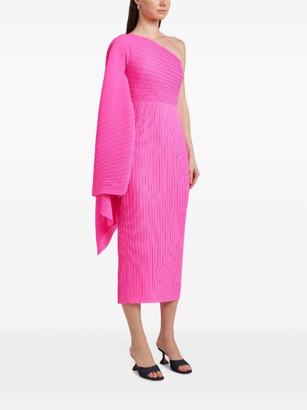 LENNA MIDI DRESS, hot pink