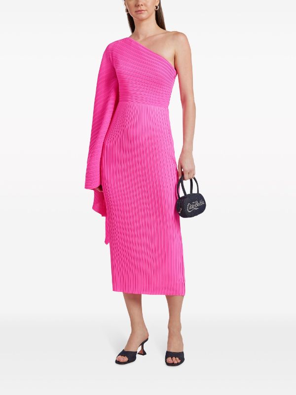 LENNA MIDI DRESS, hot pink