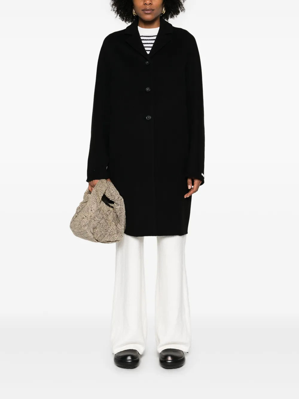 Adria wool coat, black