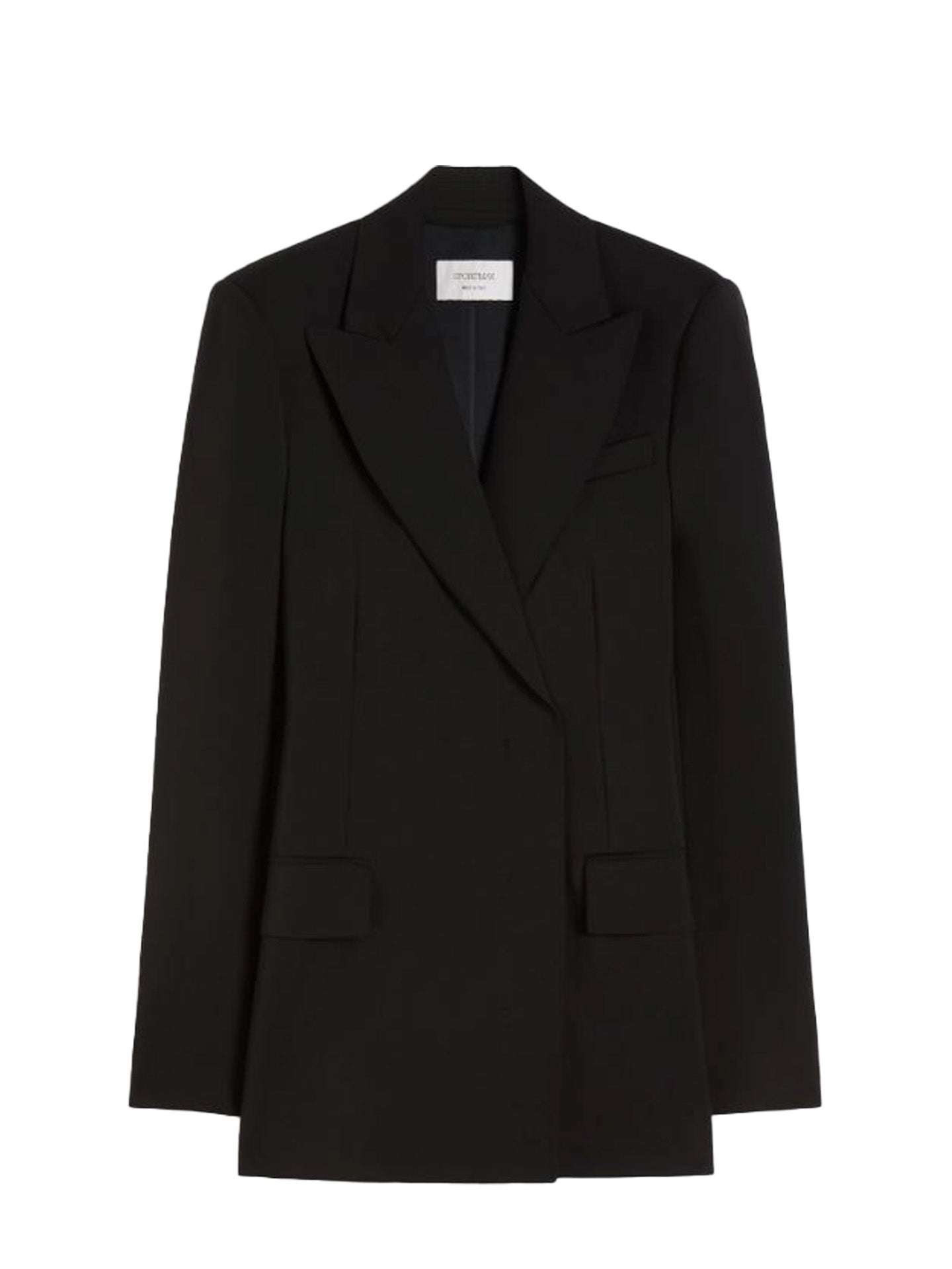 Fate tailored pure wool blazer with natural stretch, black