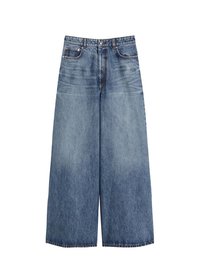 Dangri oversized low-waist jeans, midnight blue
