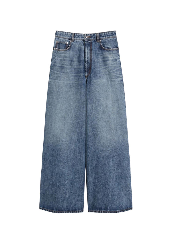 Dangri oversized low-waist jeans, midnight blue