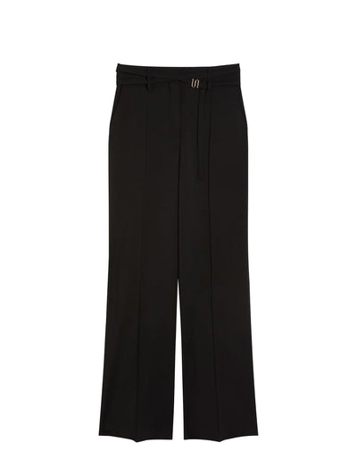 Cera flared wool lowrise trousers, black