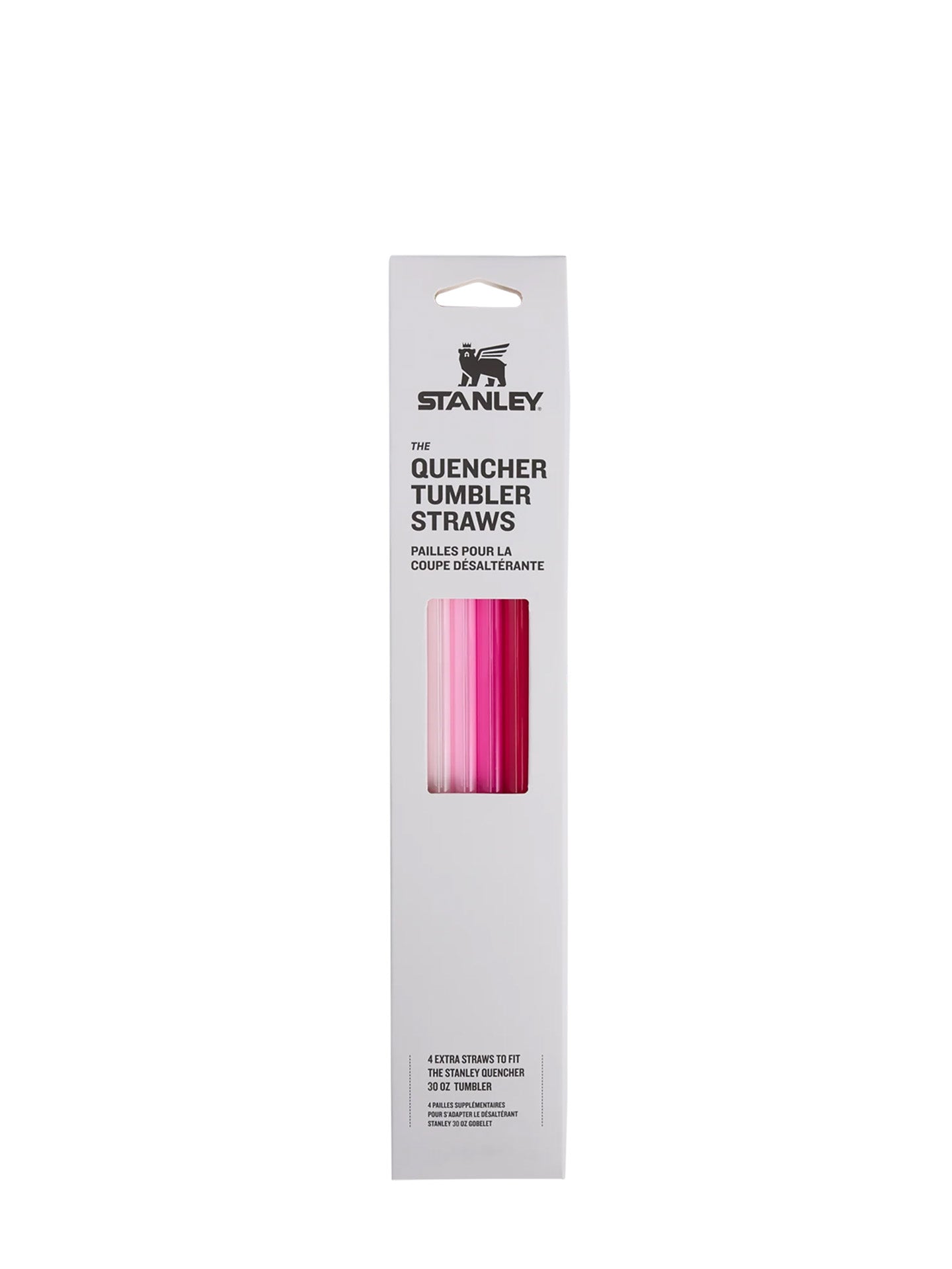 Pink straws for Quencher Tumbler (0.89L), 4 pieces