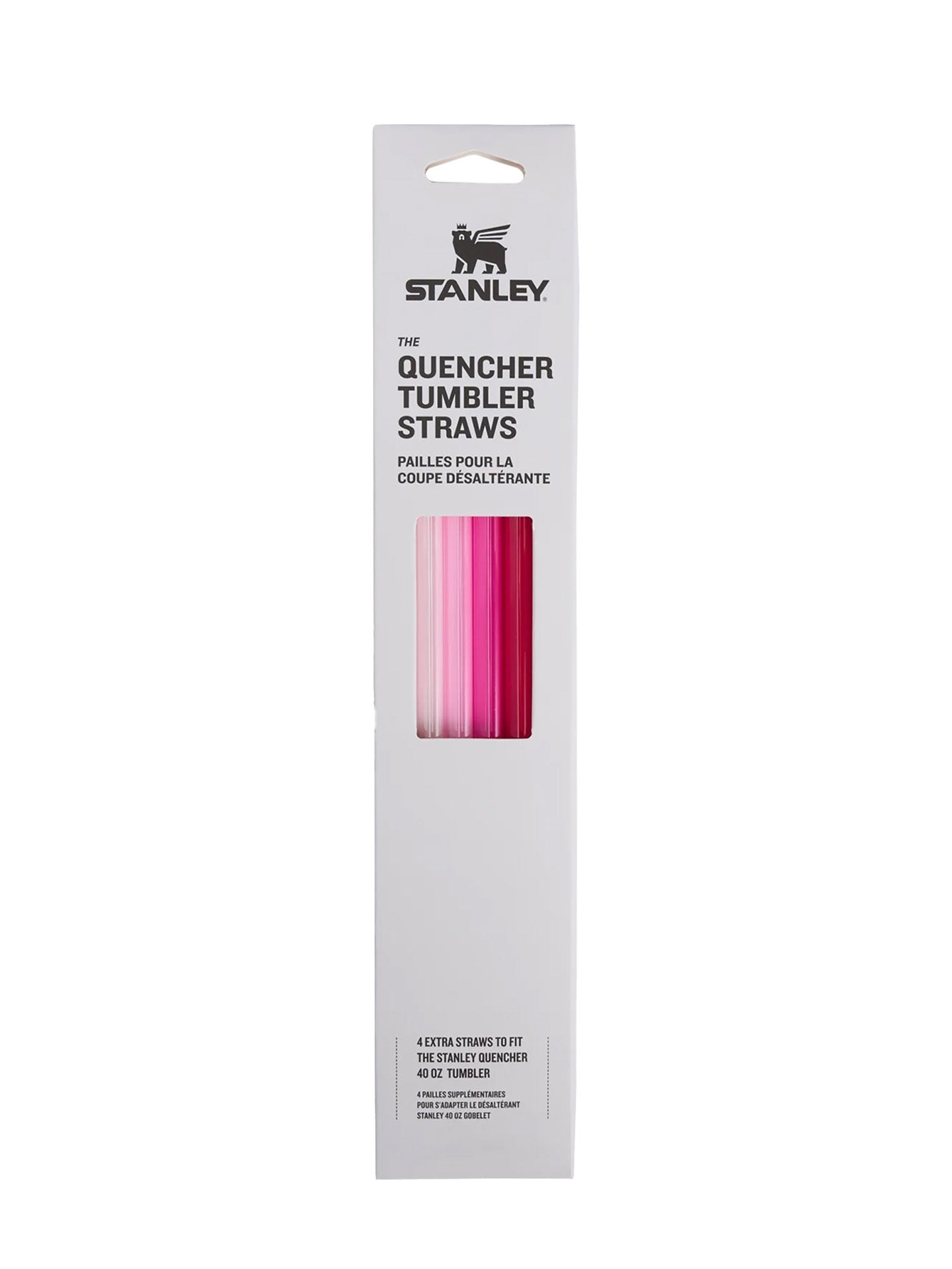 Pink straws for Quencher Tumbler (1.2L), 4 pieces