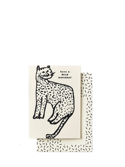 Cheetah wild, birthday card