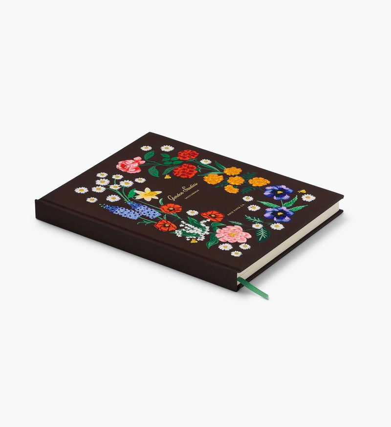 Floral notebook on a white background