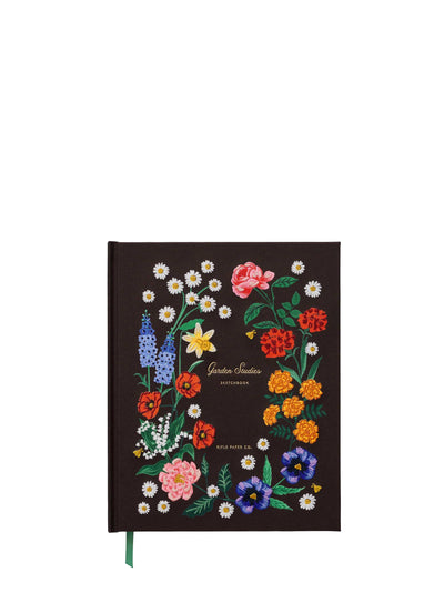 Garden studies embroidered notebook, unlined