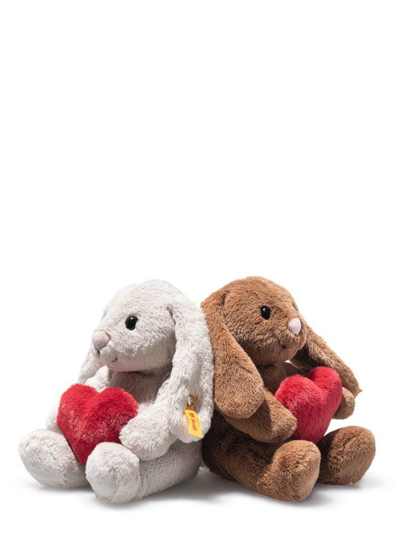 Hoppie bunny with heart, brown (16 cm)