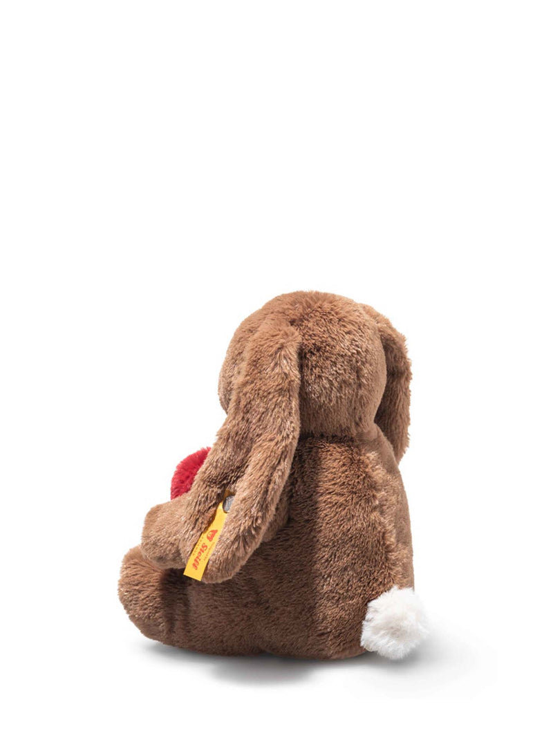 Hoppie bunny with heart, brown (16 cm)