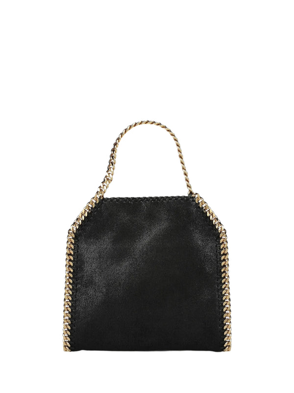 Falabella mini tote bag w/gold color chain, black