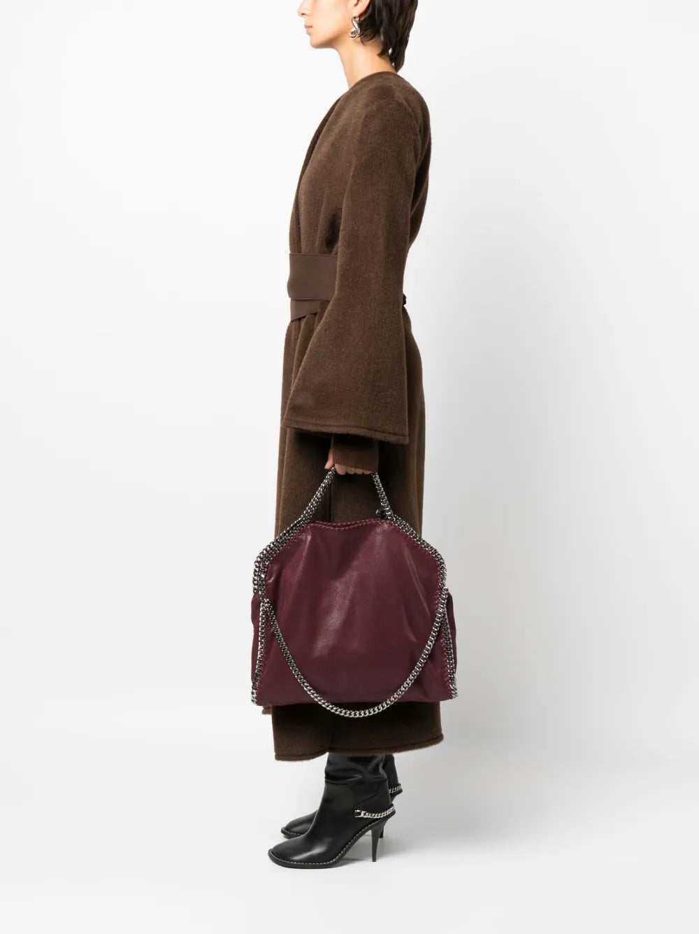 Falabella 3-Chain Bag, plum