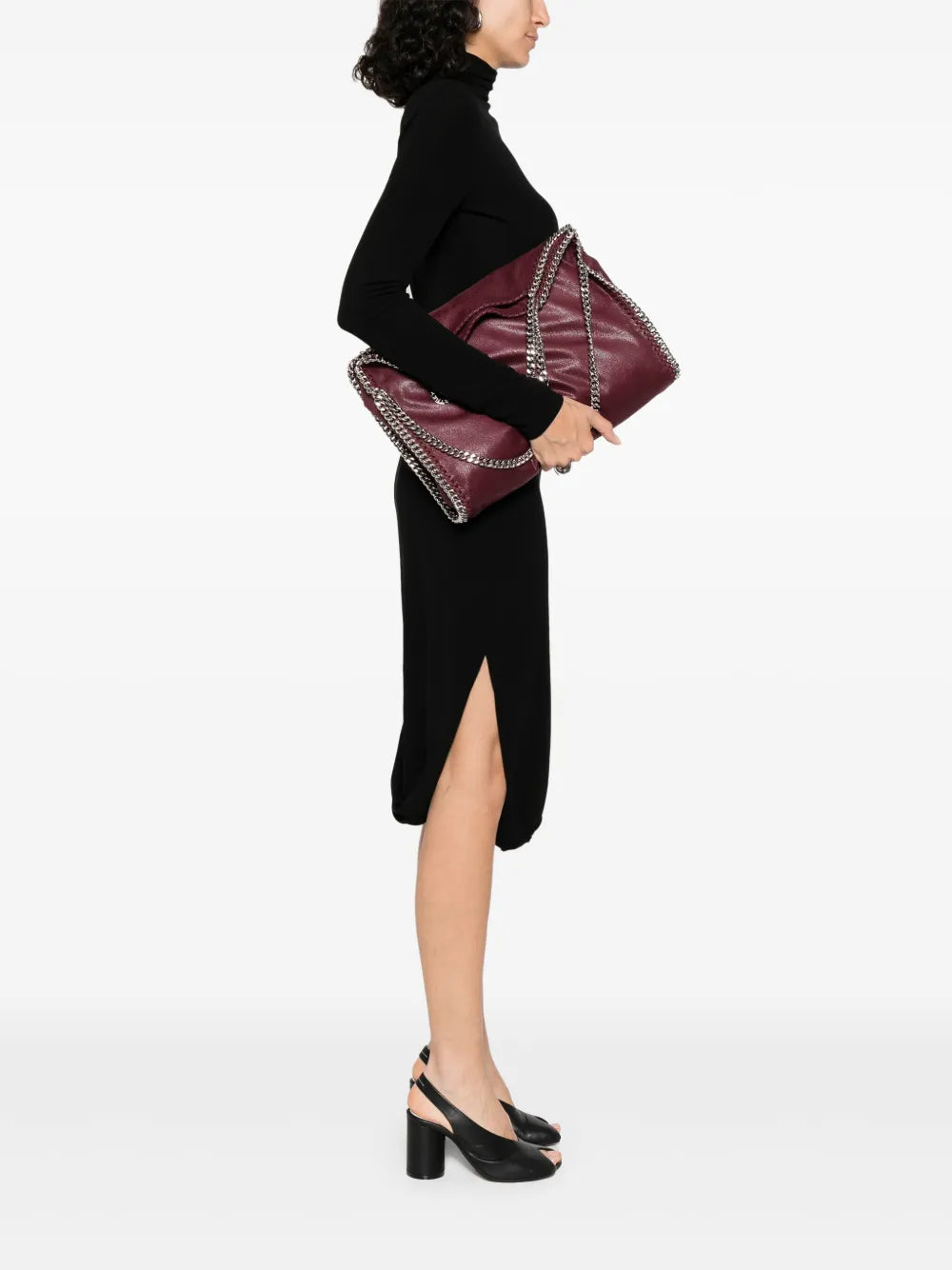 Falabella 3-Chain Bag, plum