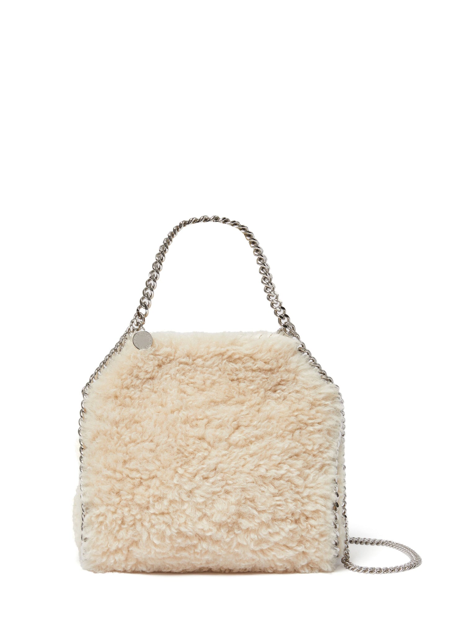 Falabella mini teddy tote bag, oat