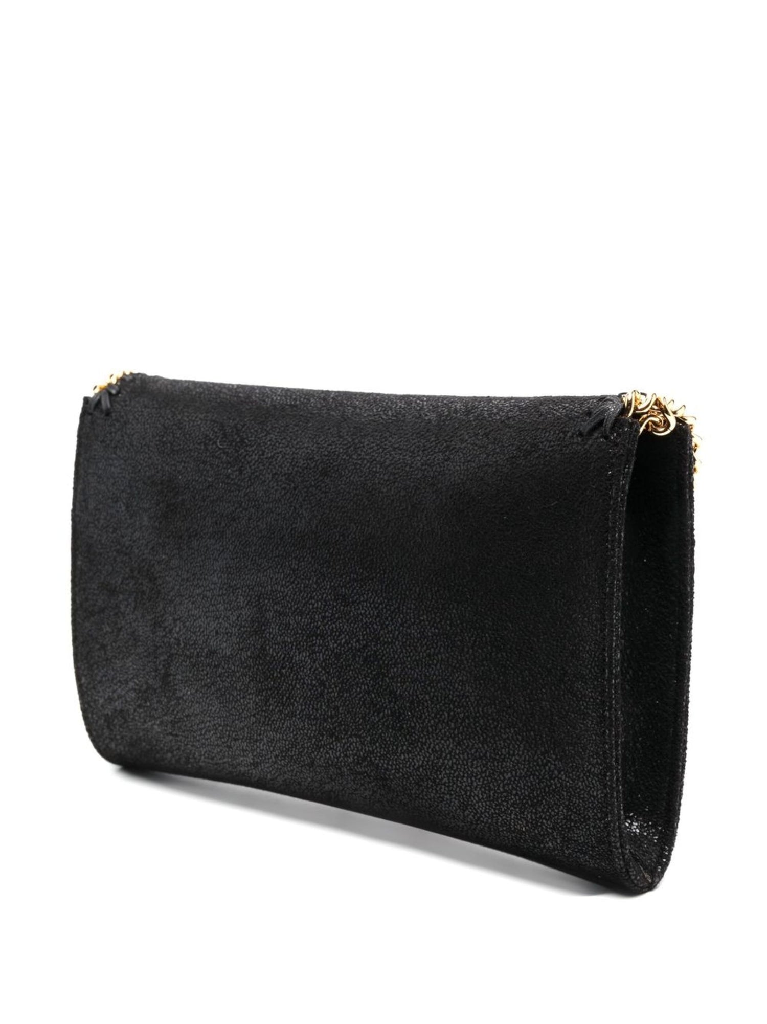 Falabella Wallet Crossbody Bag w/gold chain, black