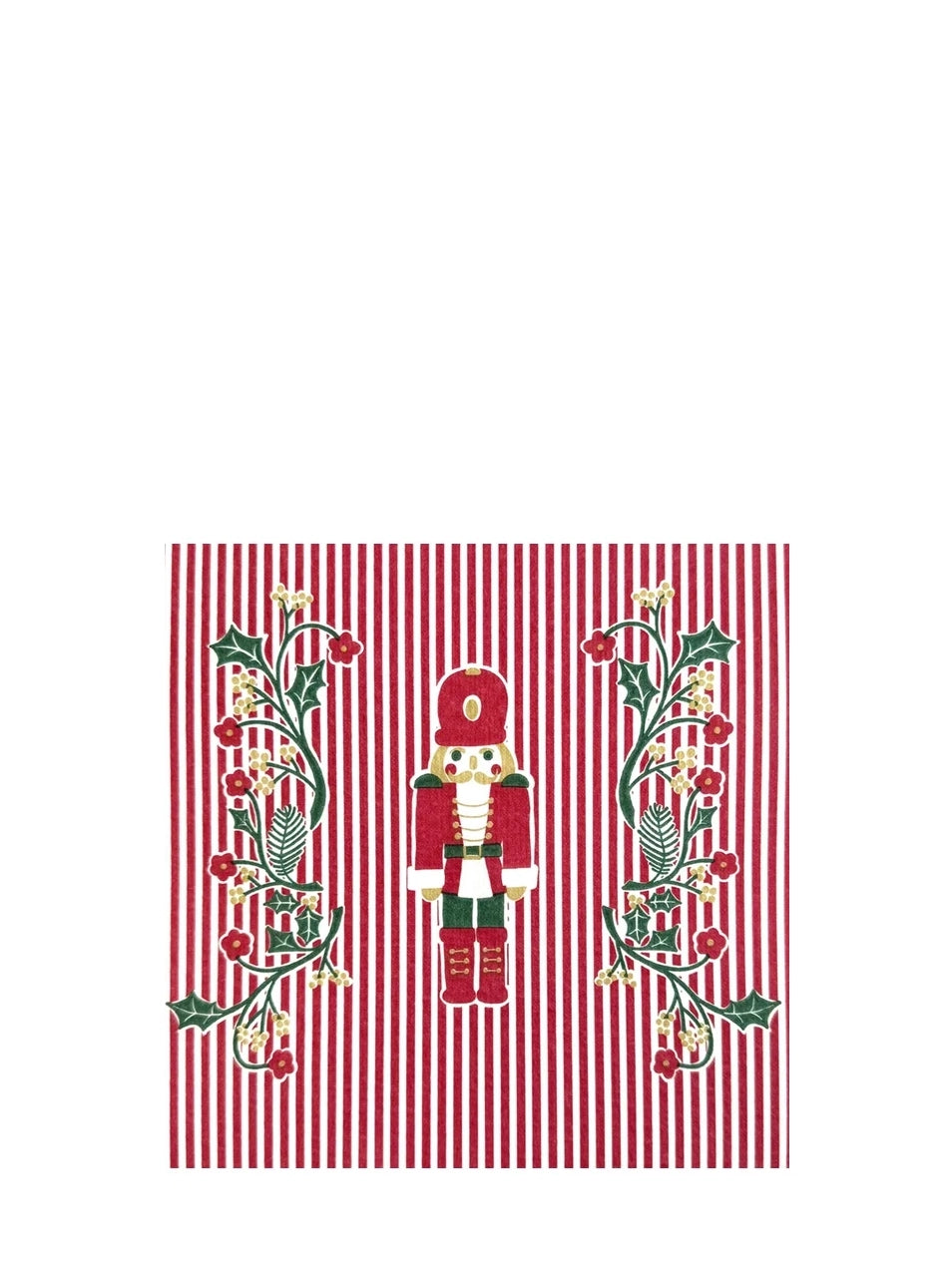 Nutcracker dinner napkin, red stripe (40 x 40 cm)