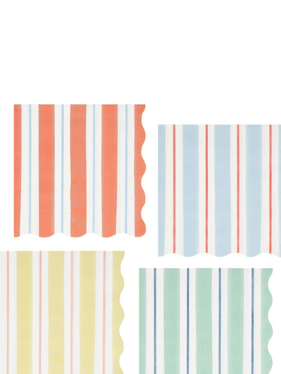 Preppy stripe dinner napkins