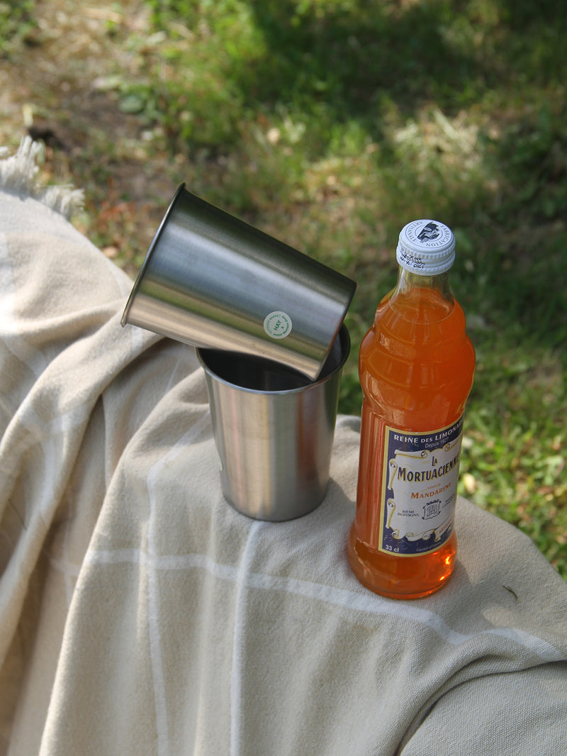 Outdoor Market steel cups, set of 2