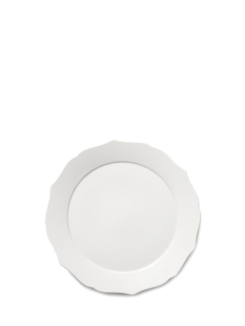 White ceramic plate on a white background