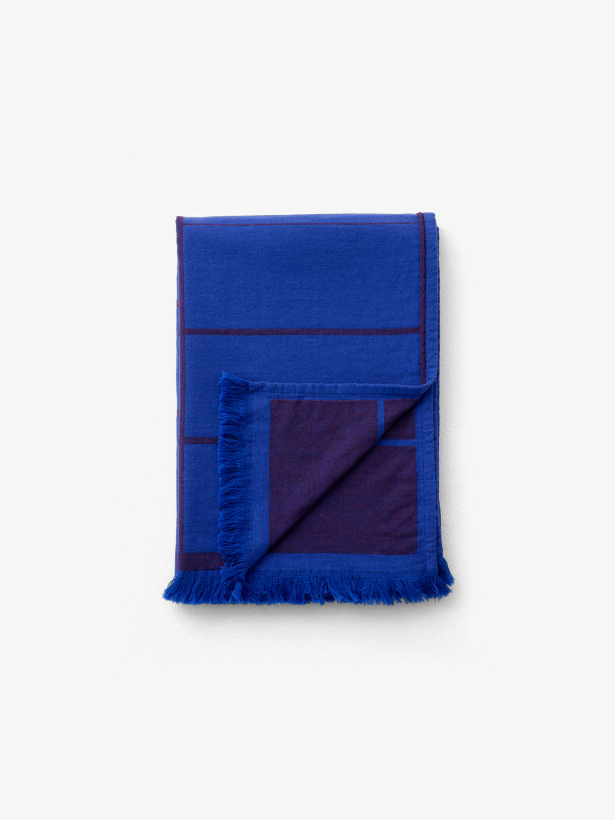 Untitled Throw AP10, electric blue or light beige