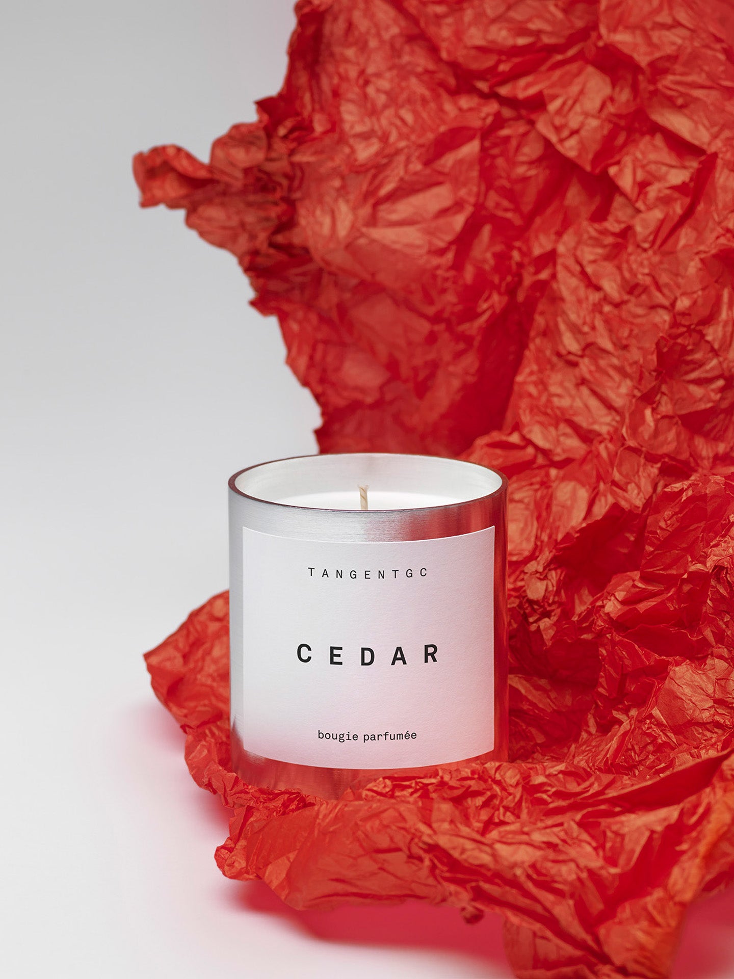 Cedar scented candle