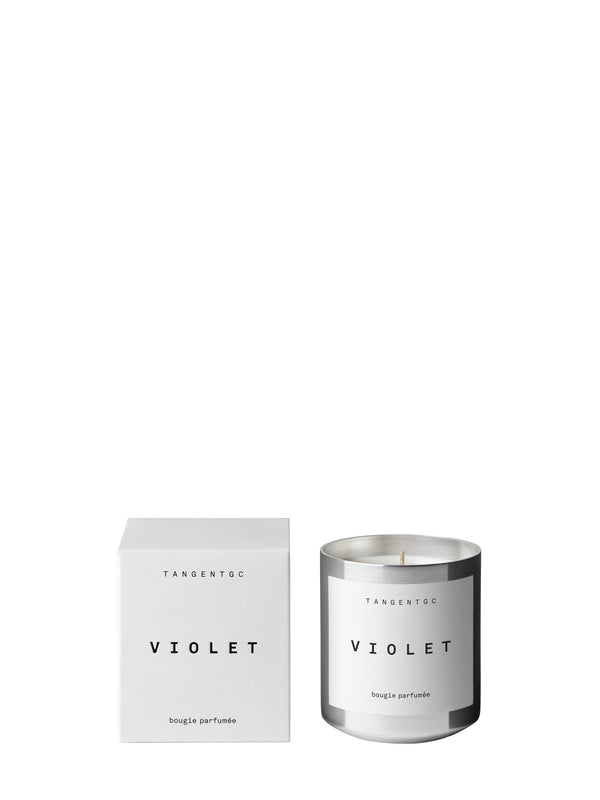 Violet scented candle