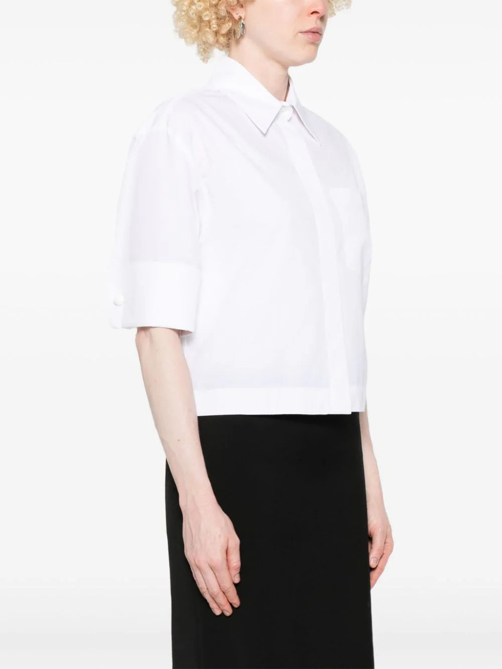 TECLA short sleeve poplin shirt, white