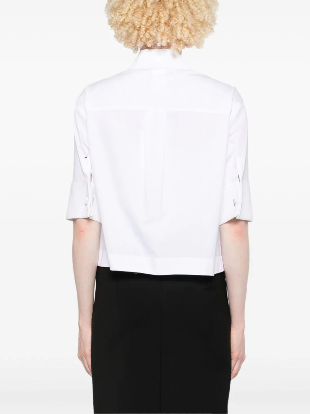 TECLA short sleeve poplin shirt, white