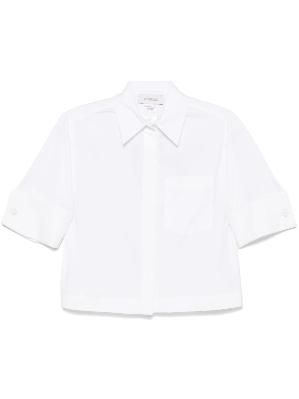 TECLA short sleeve poplin shirt, white