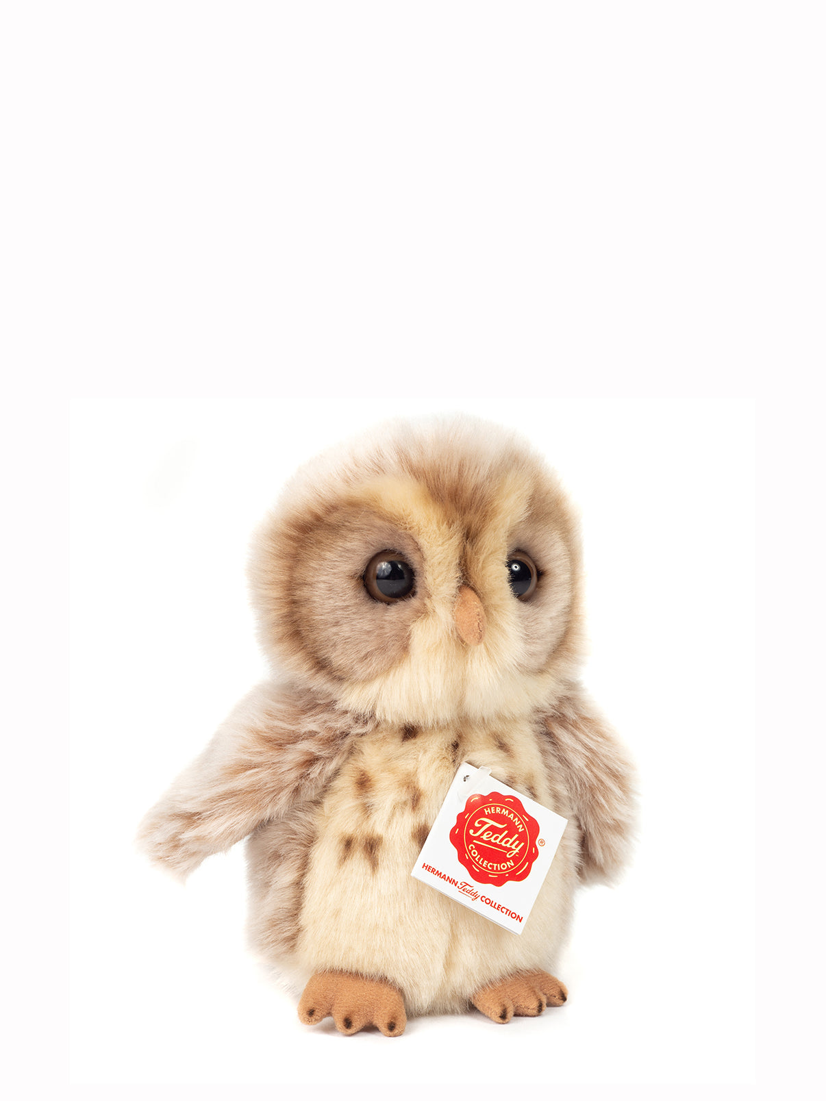 Owl soft toy, light brown (16cm)