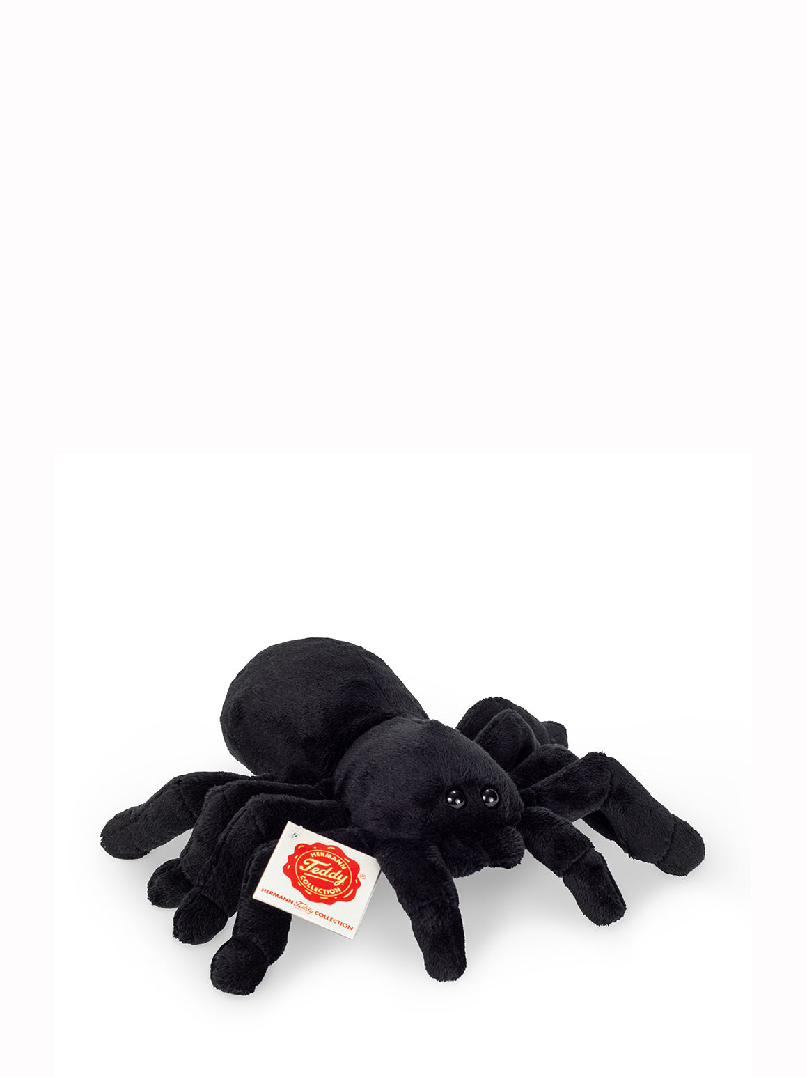 Spider soft toy, black (16 cm)