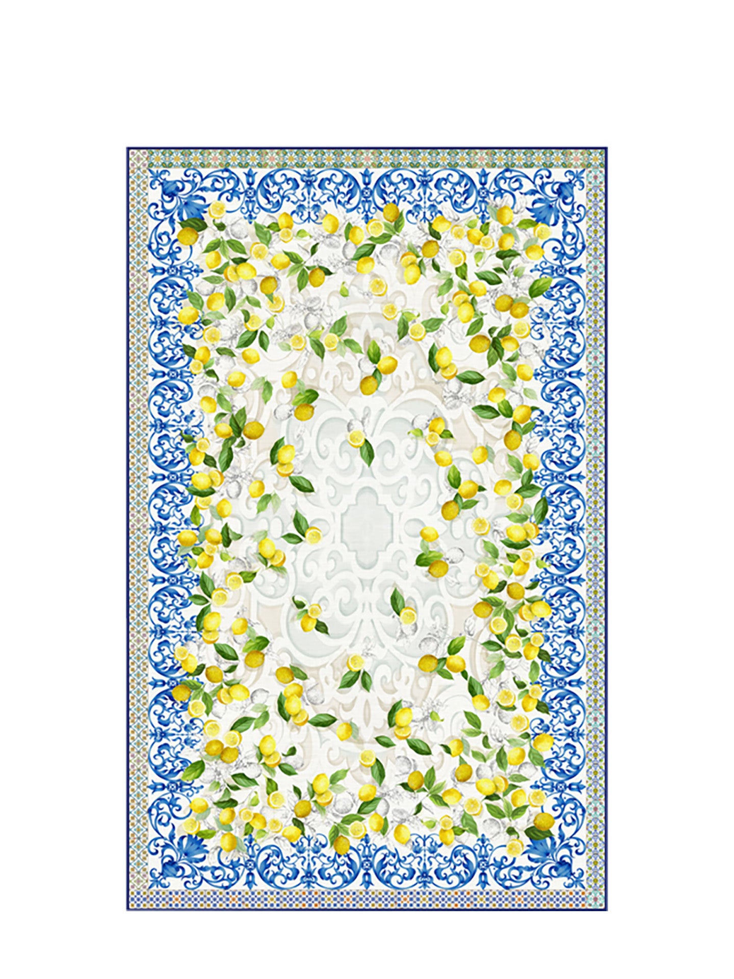 Lemon printed tablecloth