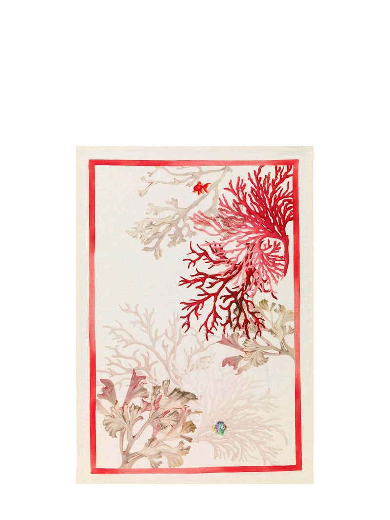 Aquarius coral kitchen towel (50x70cm)