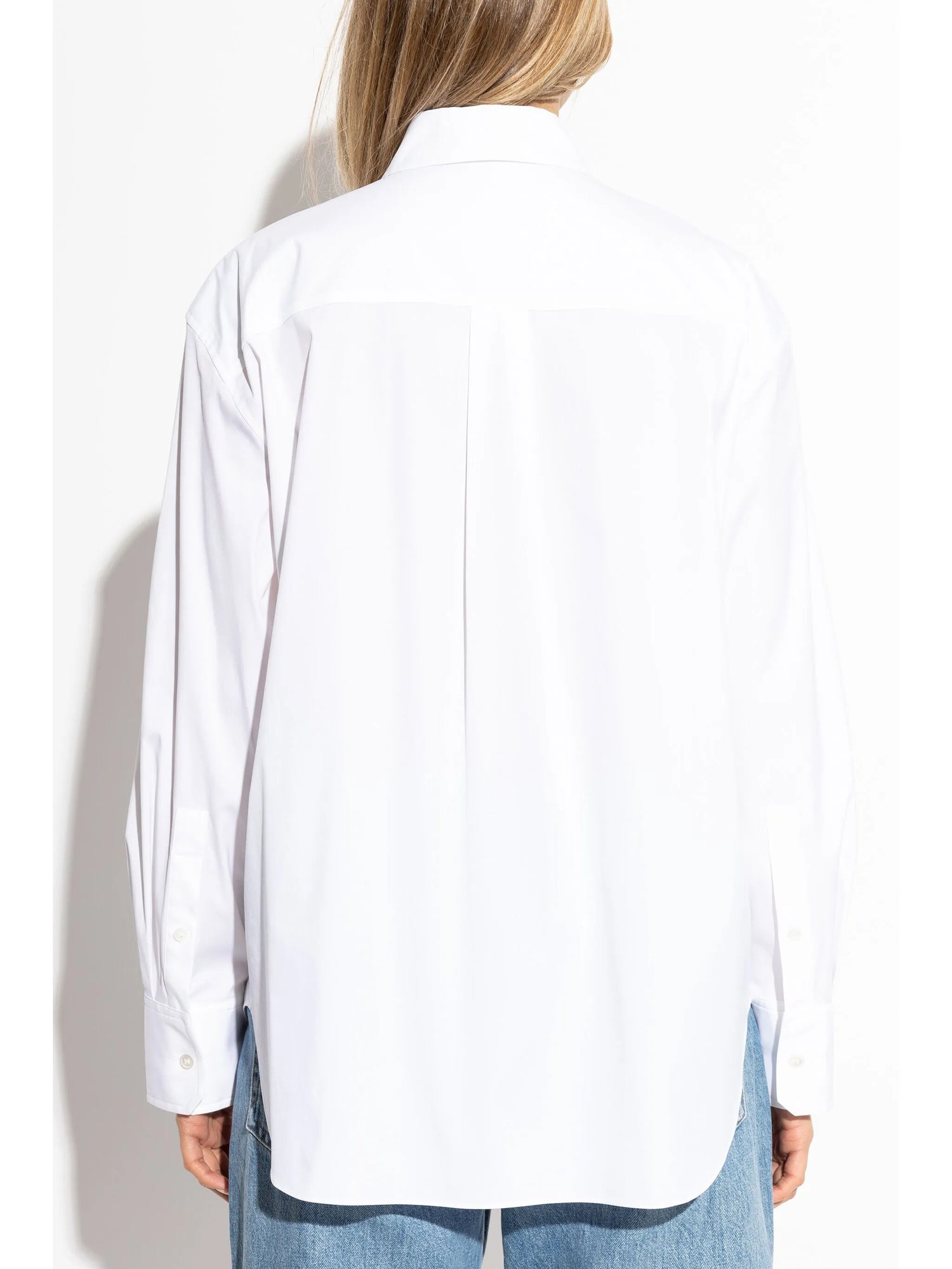 Boyfriend cotton shirt, white