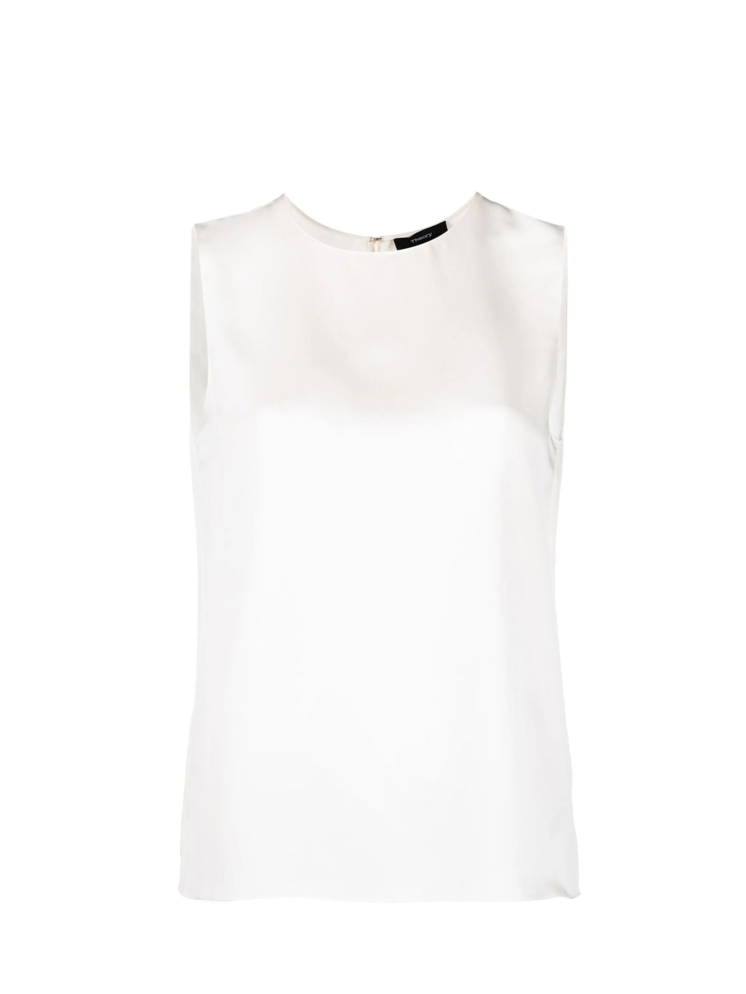 Shell Top in Silk Georgette, ivory