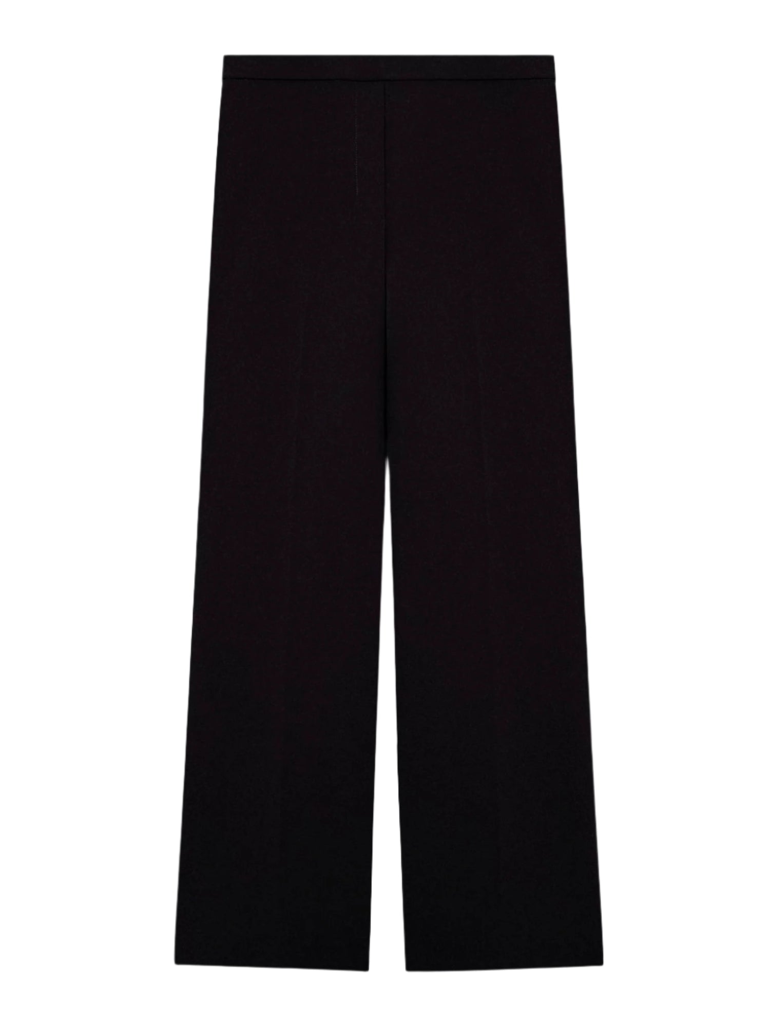 Wide-Leg Pull-On Pant in Admiral Crepe, black