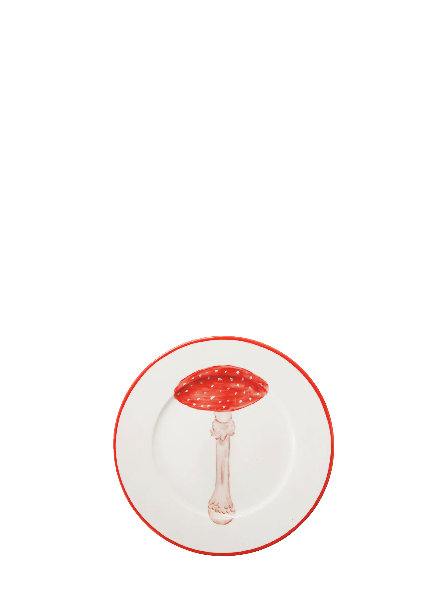 Amanita mushroom dessert plate (21 cm)