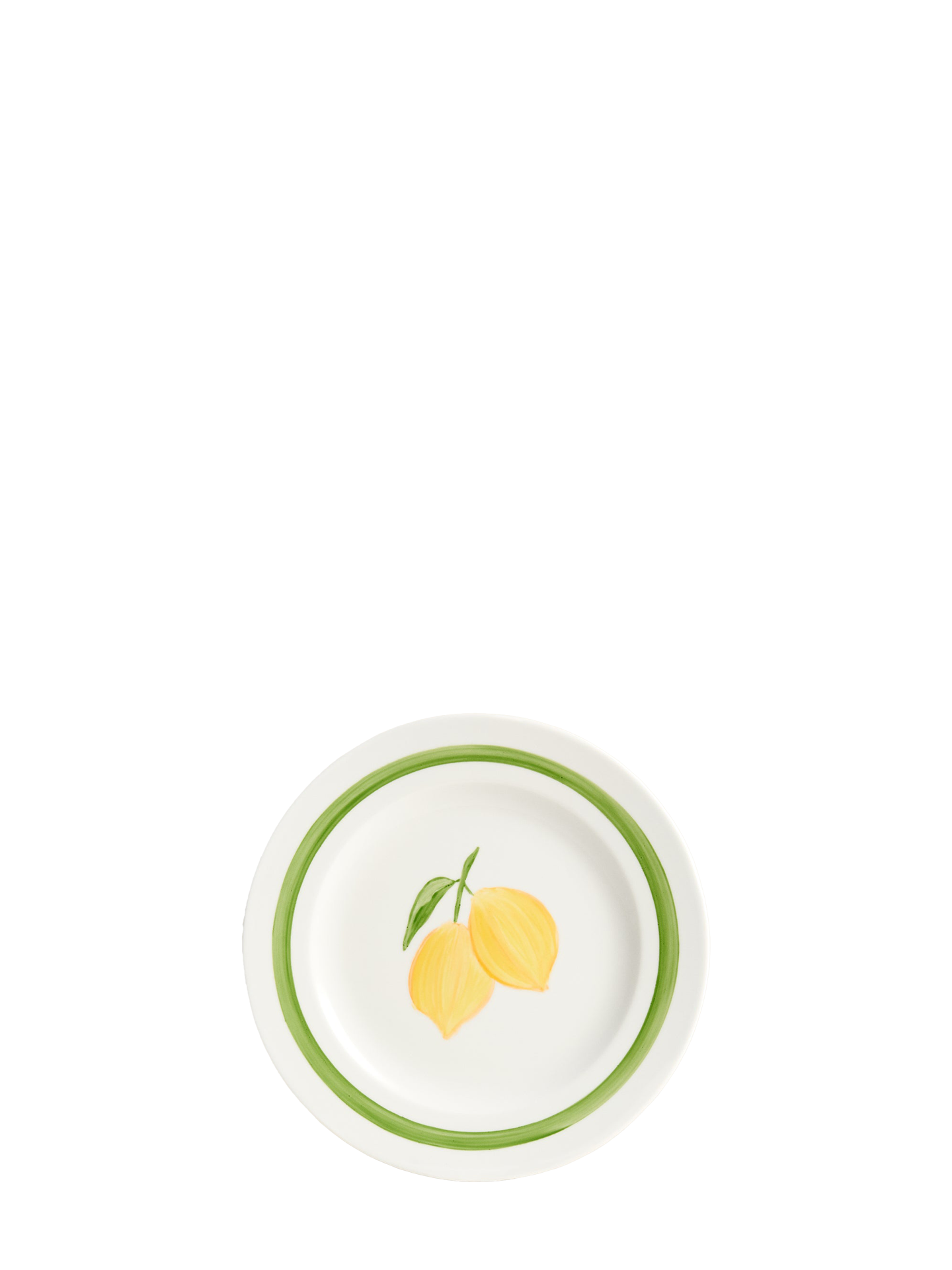 Lemons dessert plate, green