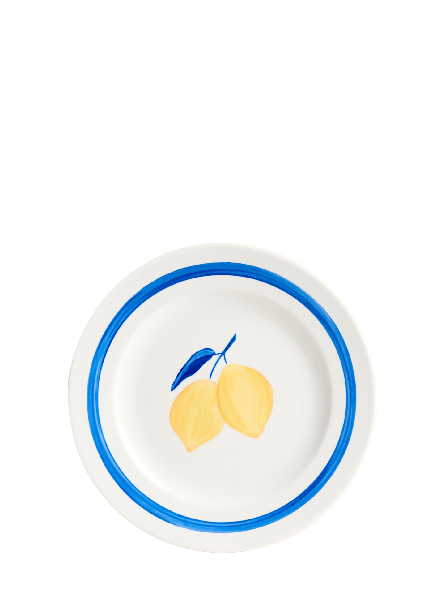 Lemons dinner plate, blue