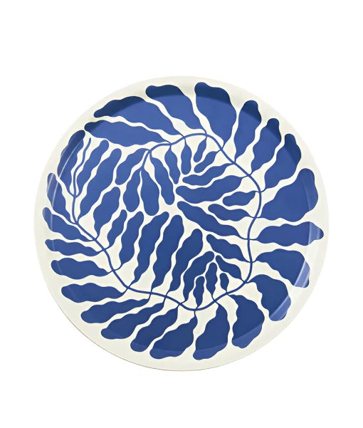 Leaves round tray by Linnéa Andersson