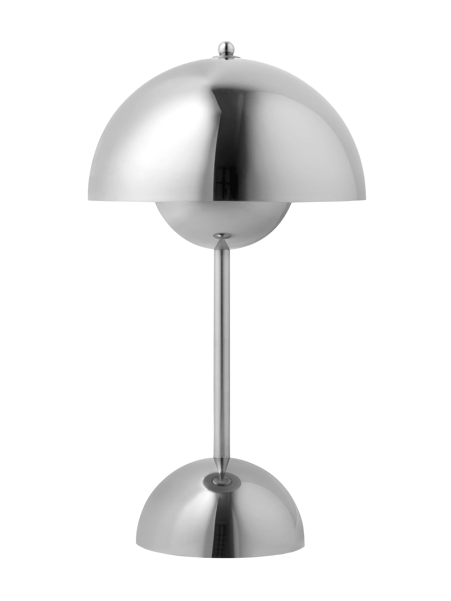 Flowerpot Portable Lamp VP9, Chrome-Plated