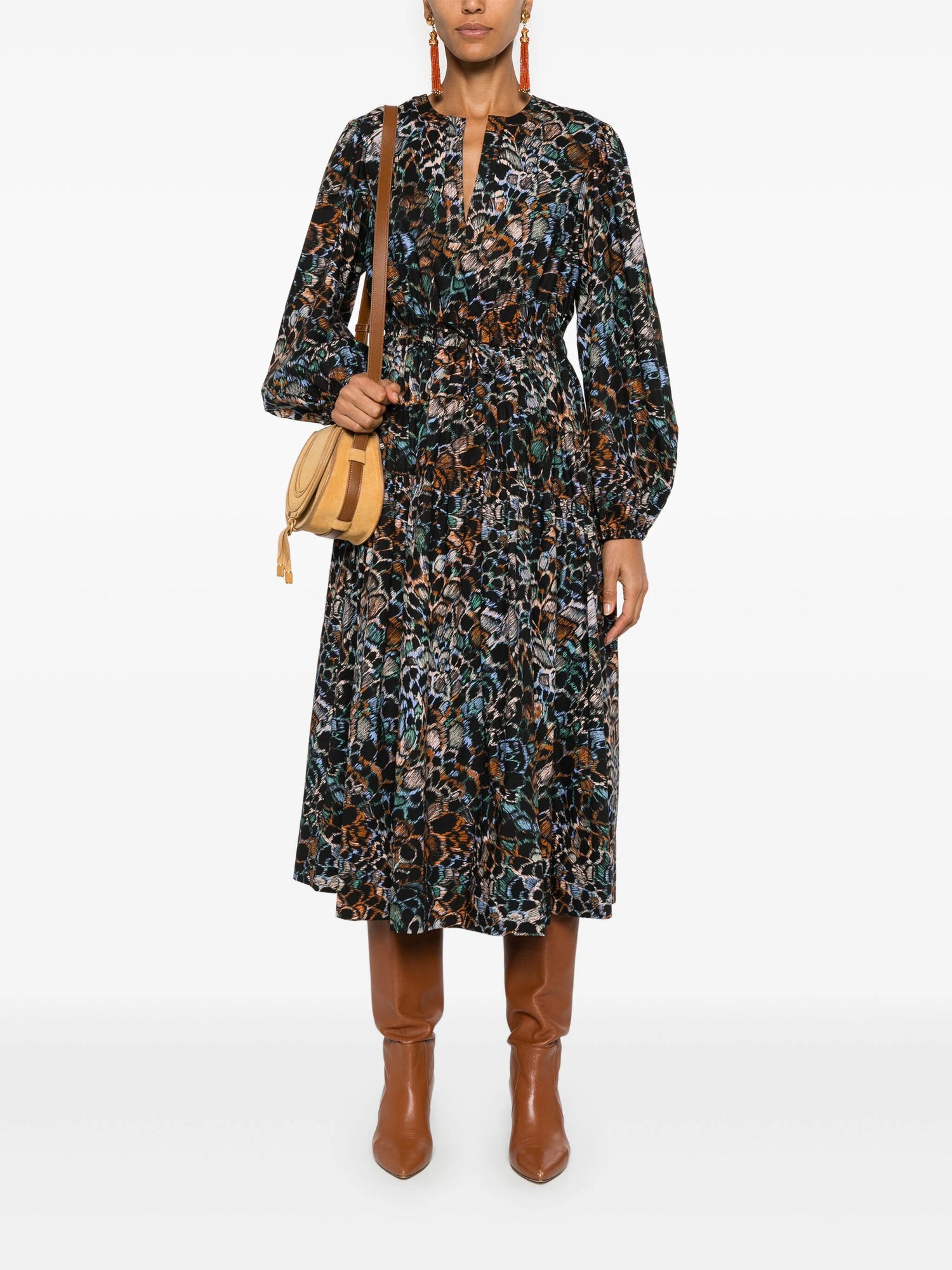 Aurelie Dress, starling print