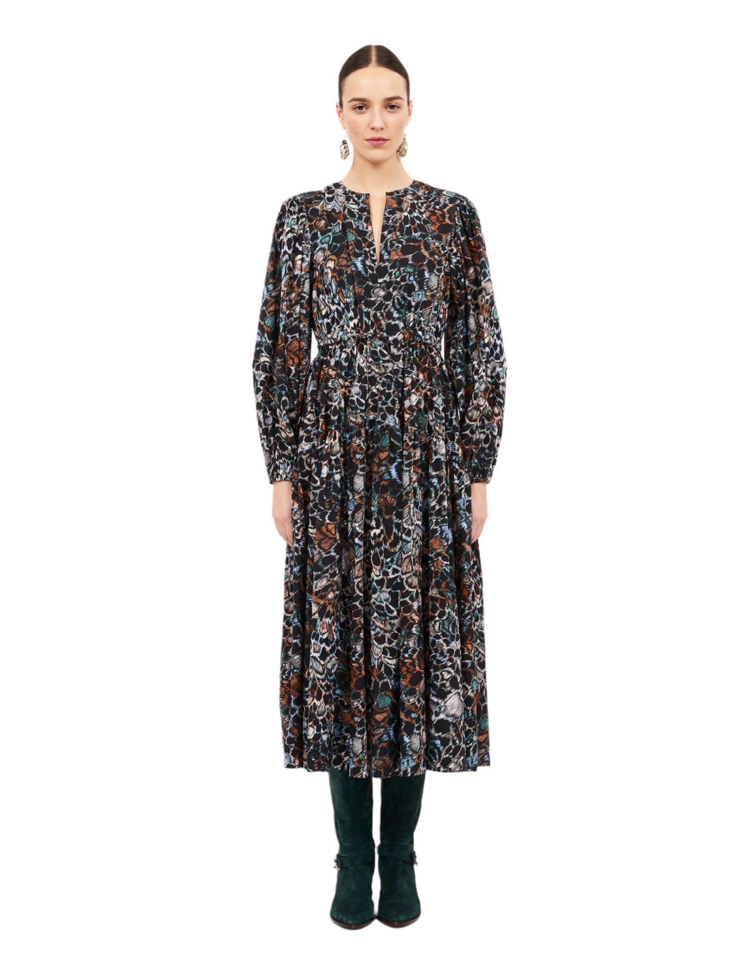 Aurelie Dress, starling print