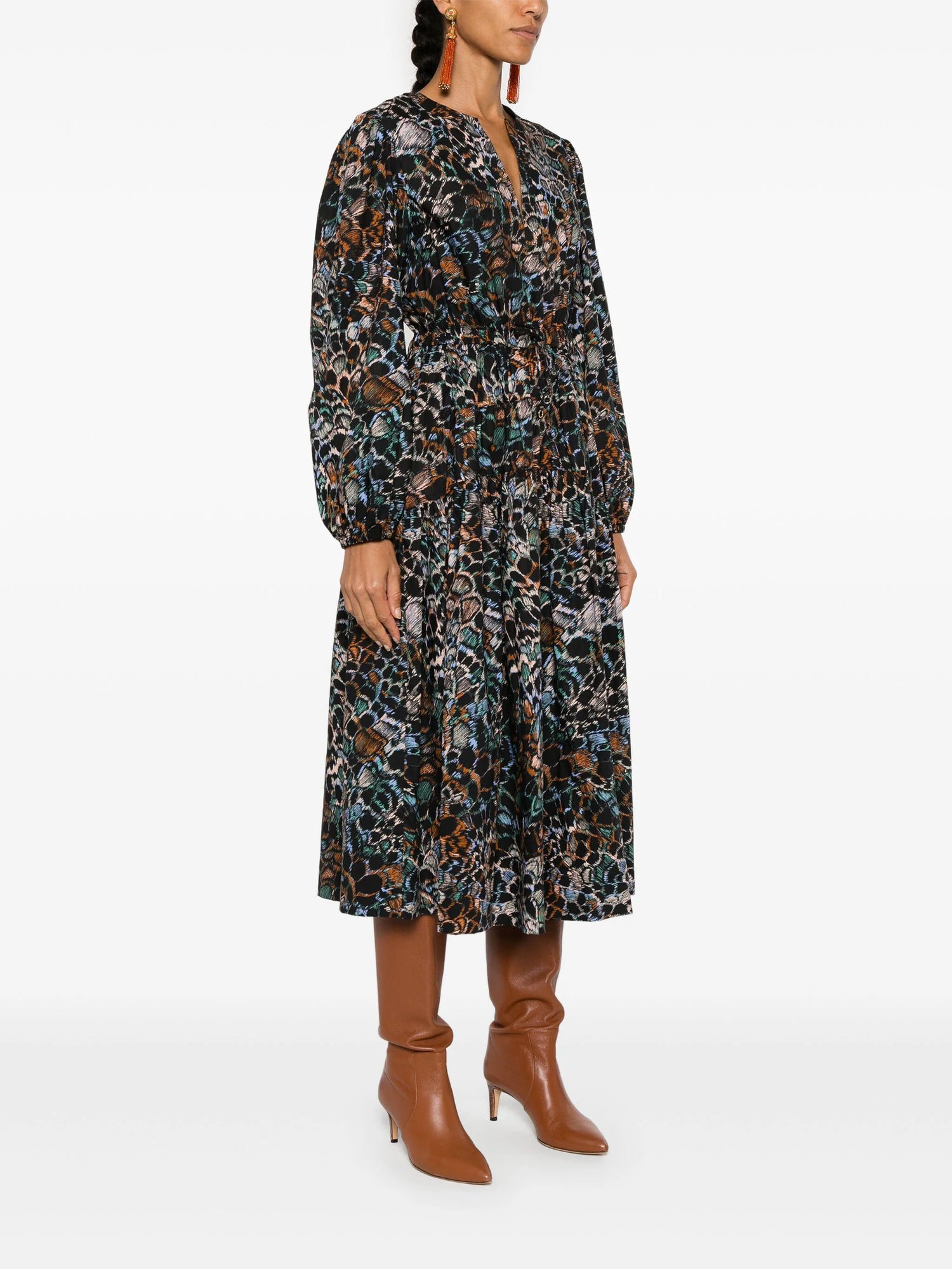 Aurelie Dress, starling print